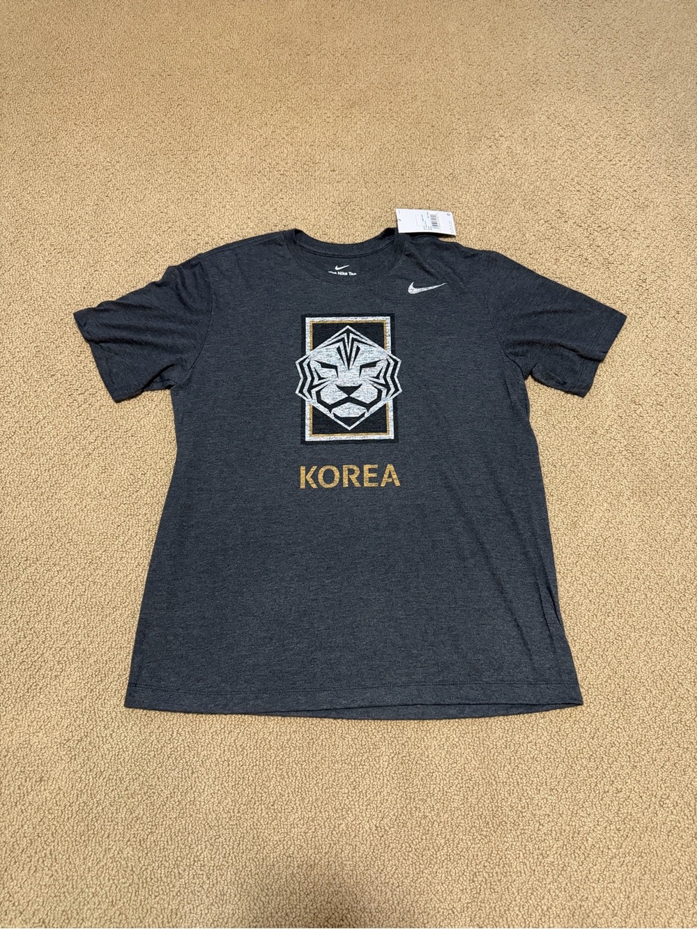 Nike South Korea KFA Logo Soccer T-Shirt M21372P957KRFA-BLK (Men’s Medium) NEW